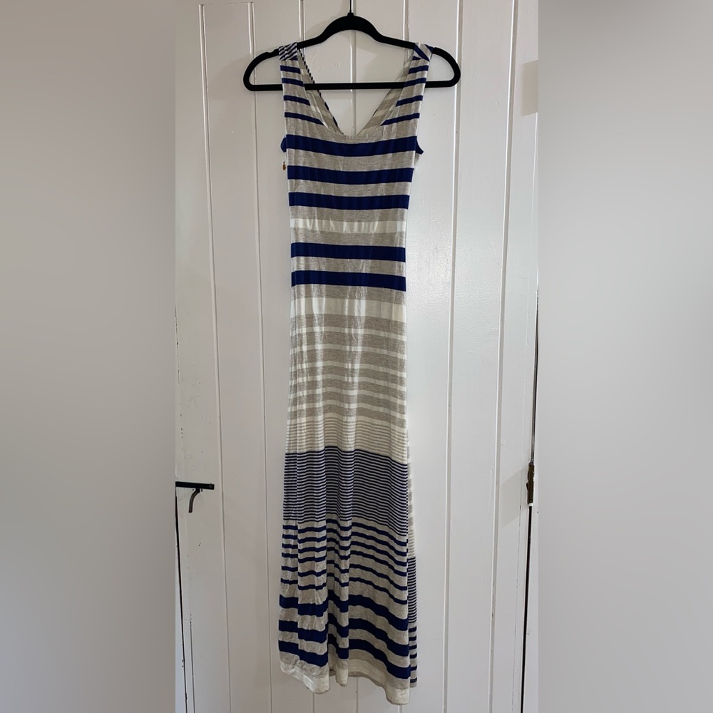 Gilli Blue and White Maxi Dress